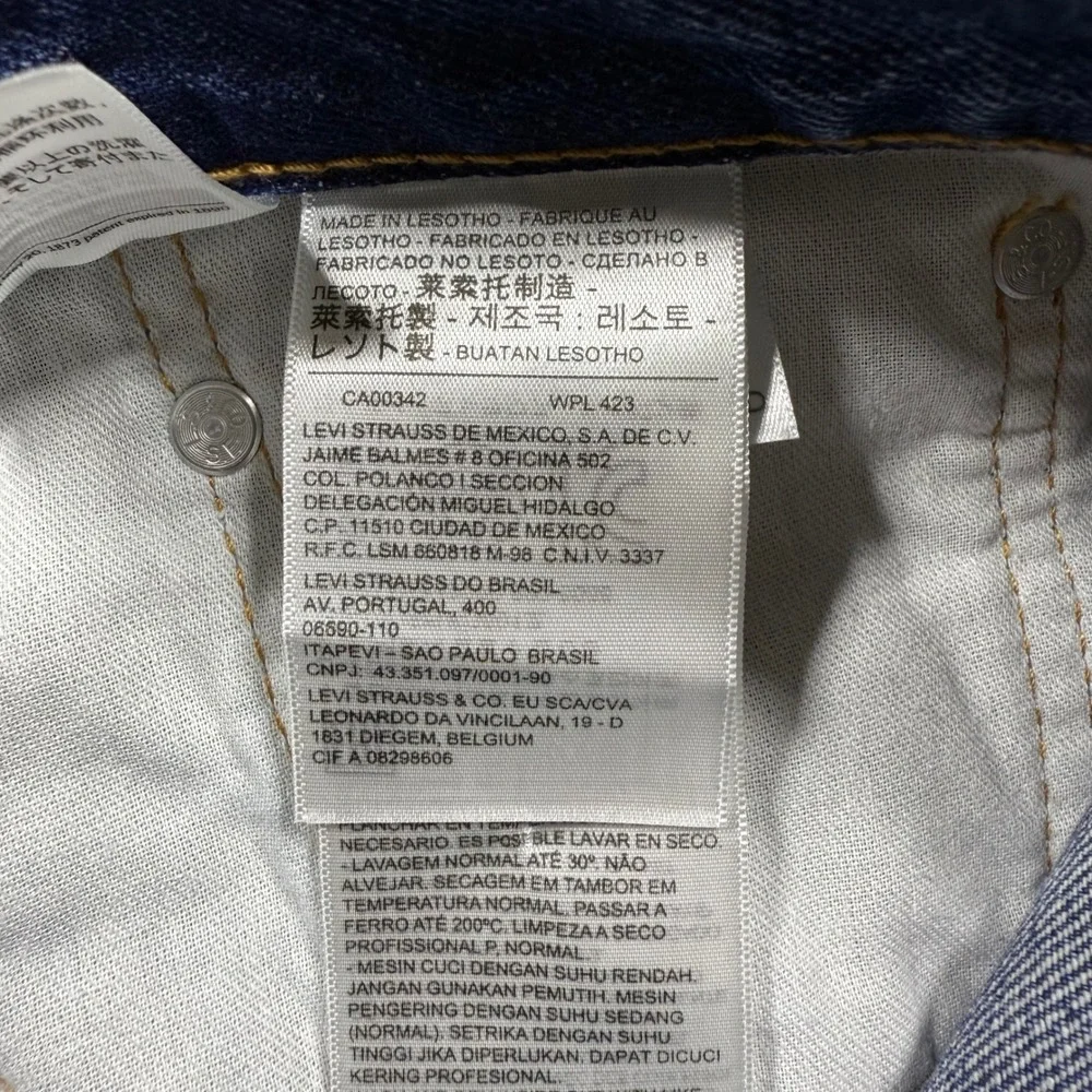 Levis 505 Regular Fit Straight Leg Jeans Medium Wash Blue Mens 32x29